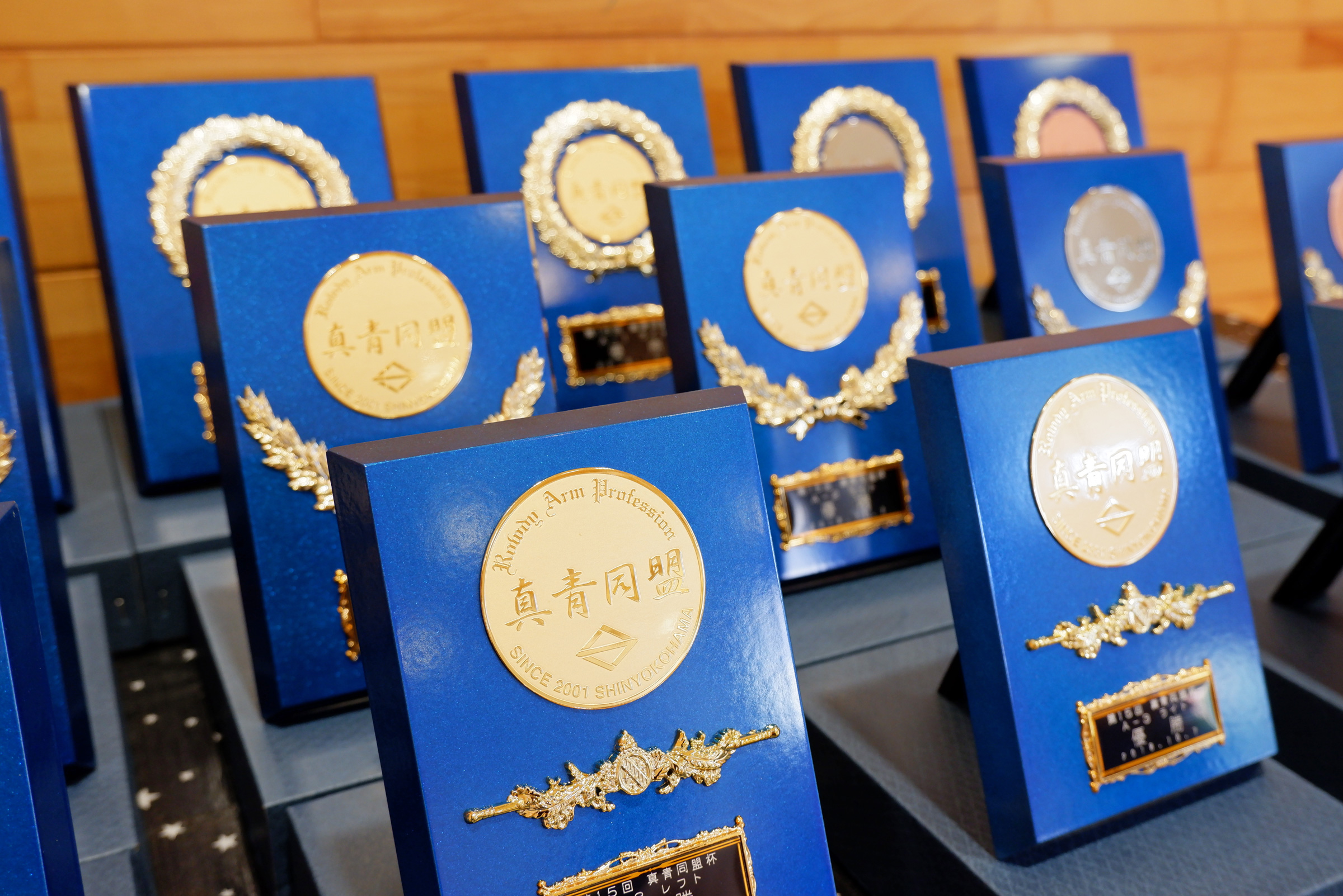 真青同盟杯アームレスリング選手権大会特製メダル盾